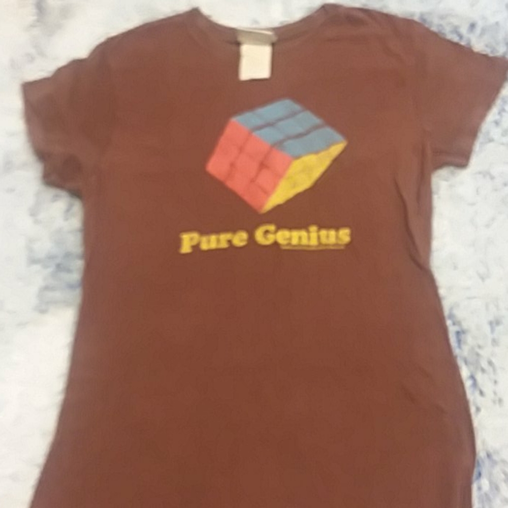 Brown printed tee - Picture 2 of 4
